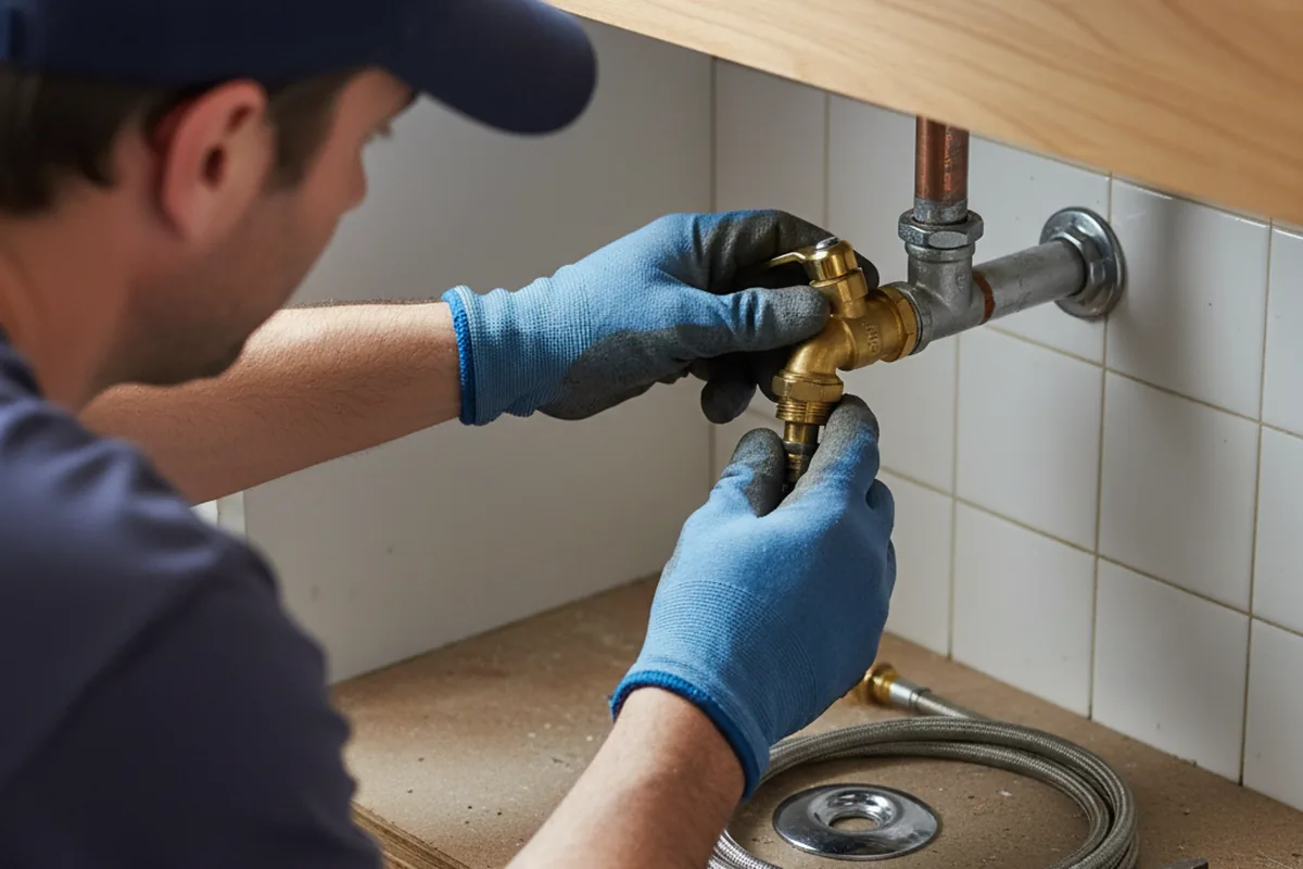 Shutoff valve and fitting work during Faucet and Fixture Repair in Pilot Point